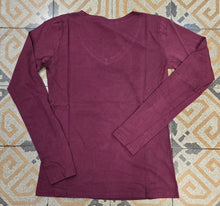 Carica l'immagine nel visualizzatore di Gallery, T-Shirt Basic Cotone Manica Lunga Scollo V