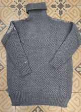 Carica l'immagine nel visualizzatore di Gallery, Abito Dolcevita Maglia Effetto Spalmato Grigio