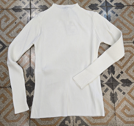 Maglia Costine Collo Lupetto Aderente