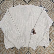 Carica l'immagine nel visualizzatore di Gallery, Cardigan Coste Ricamo Cane