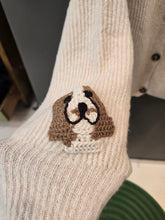 Carica l'immagine nel visualizzatore di Gallery, Cardigan Coste Ricamo Cane