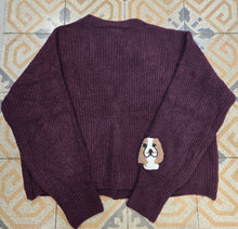 Carica l'immagine nel visualizzatore di Gallery, Cardigan Coste Ricamo Cane