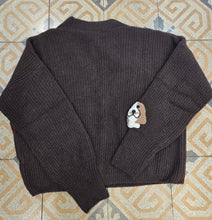 Carica l'immagine nel visualizzatore di Gallery, Cardigan Coste Ricamo Cane