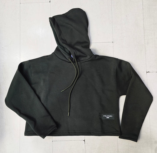 Felpa Cappuccio Cotone Felpato Corta Comoda