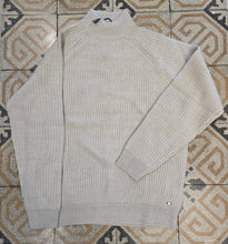 Carica l'immagine nel visualizzatore di Gallery, Maglia Zip Laterale Coste Inglese Beige