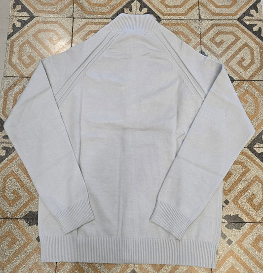 Maglia Tech Cotone Elasticizzato Collo Montante Zip