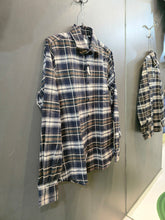 Carica l'immagine nel visualizzatore di Gallery, Camicia Flanella Cotone Quadrettoni Blu