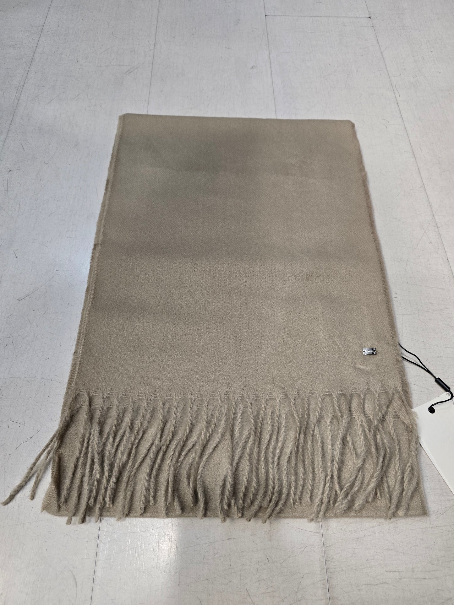 Sciarpa Trama Spigata Tono Tono Cammello