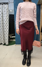 Carica l'immagine nel visualizzatore di Gallery, Maglia Filo Paillettes Paricollo Trecce Rosa Chiaro