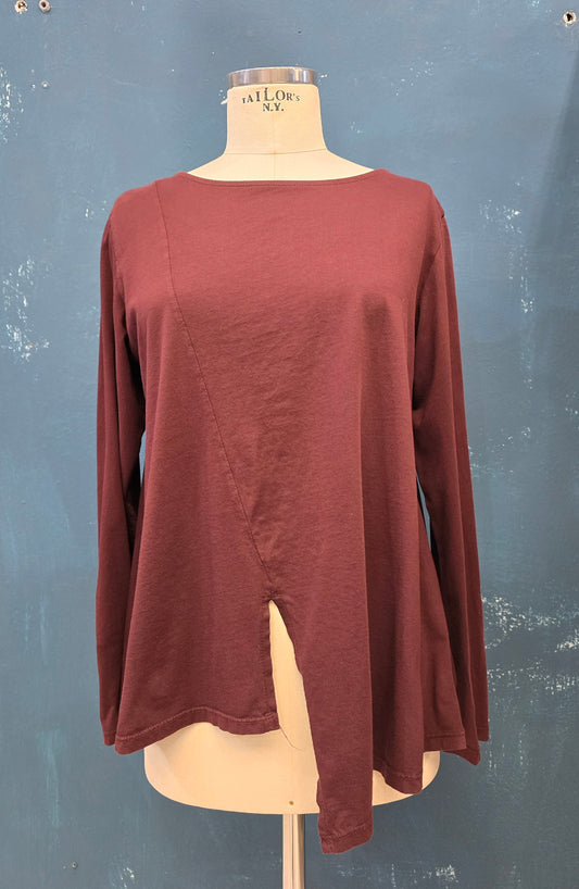 Maglia Cotone Svasata Orlo Asimmetrico