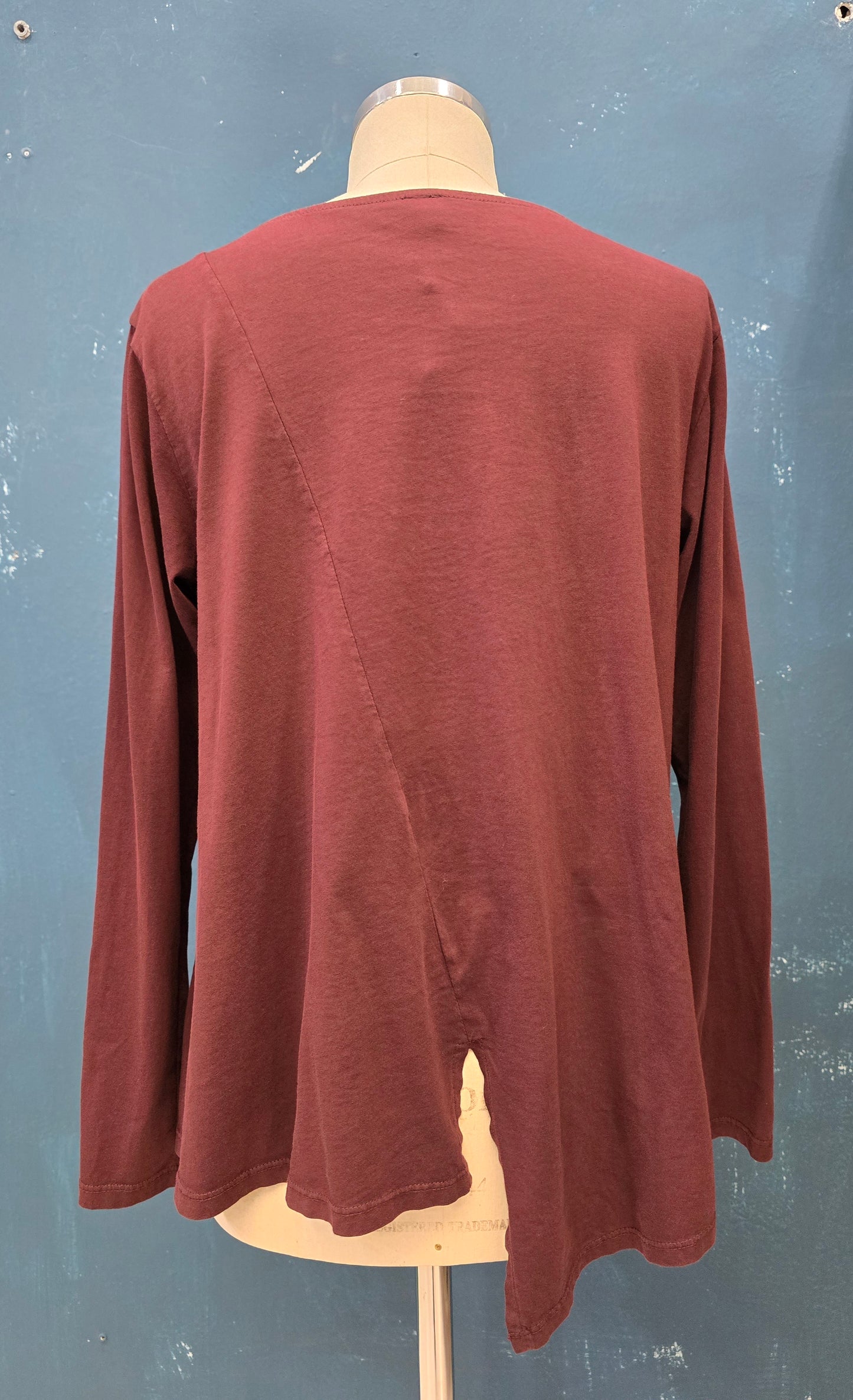 Maglia Cotone Svasata Orlo Asimmetrico