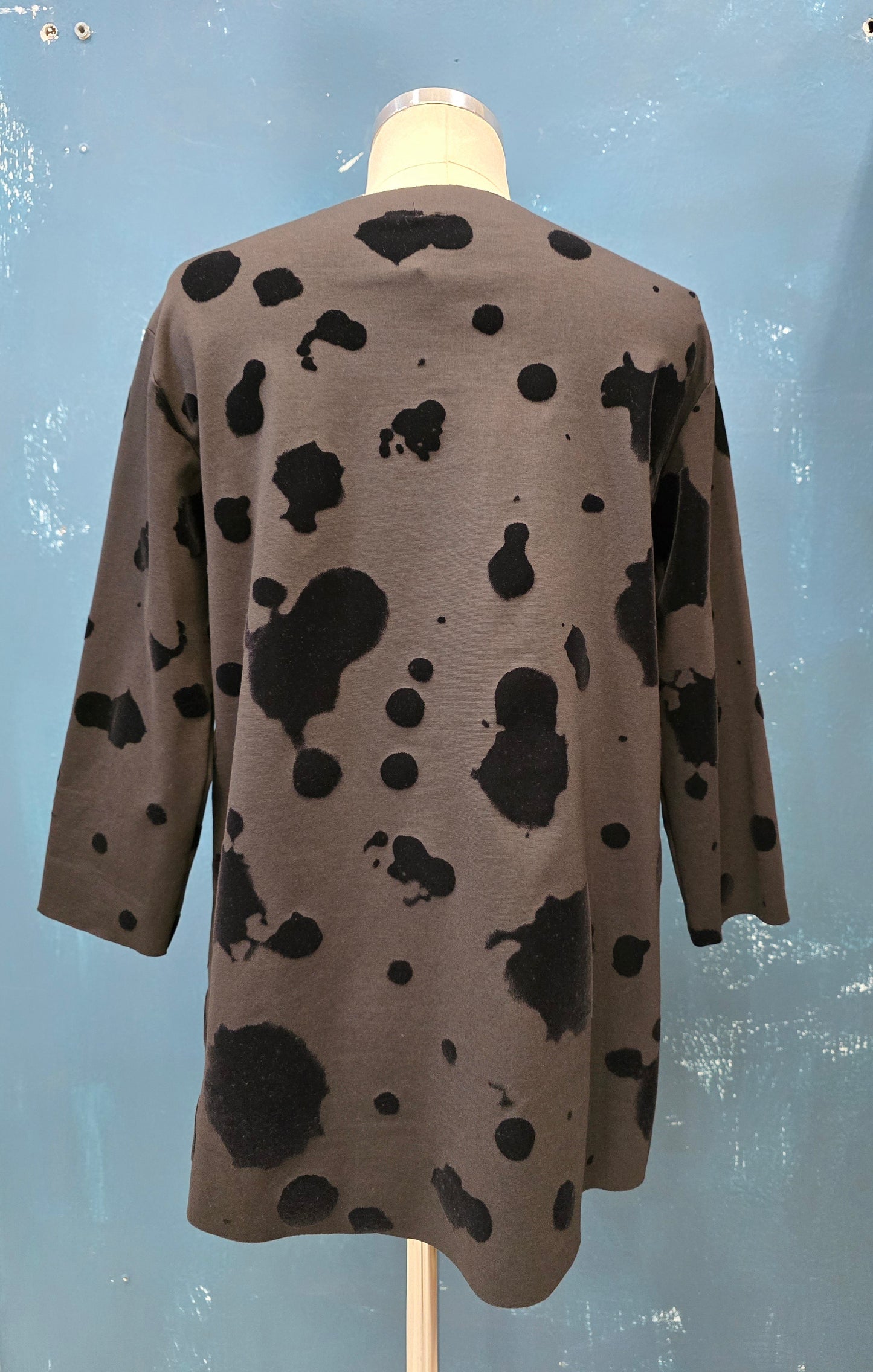 Maglia Svasata Velluto Taglio A Barca Nero