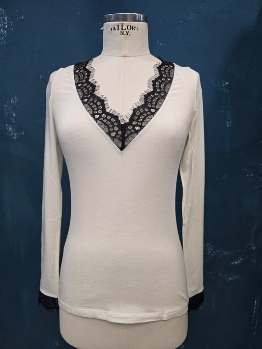 Maglia ultra light inserto pizzo