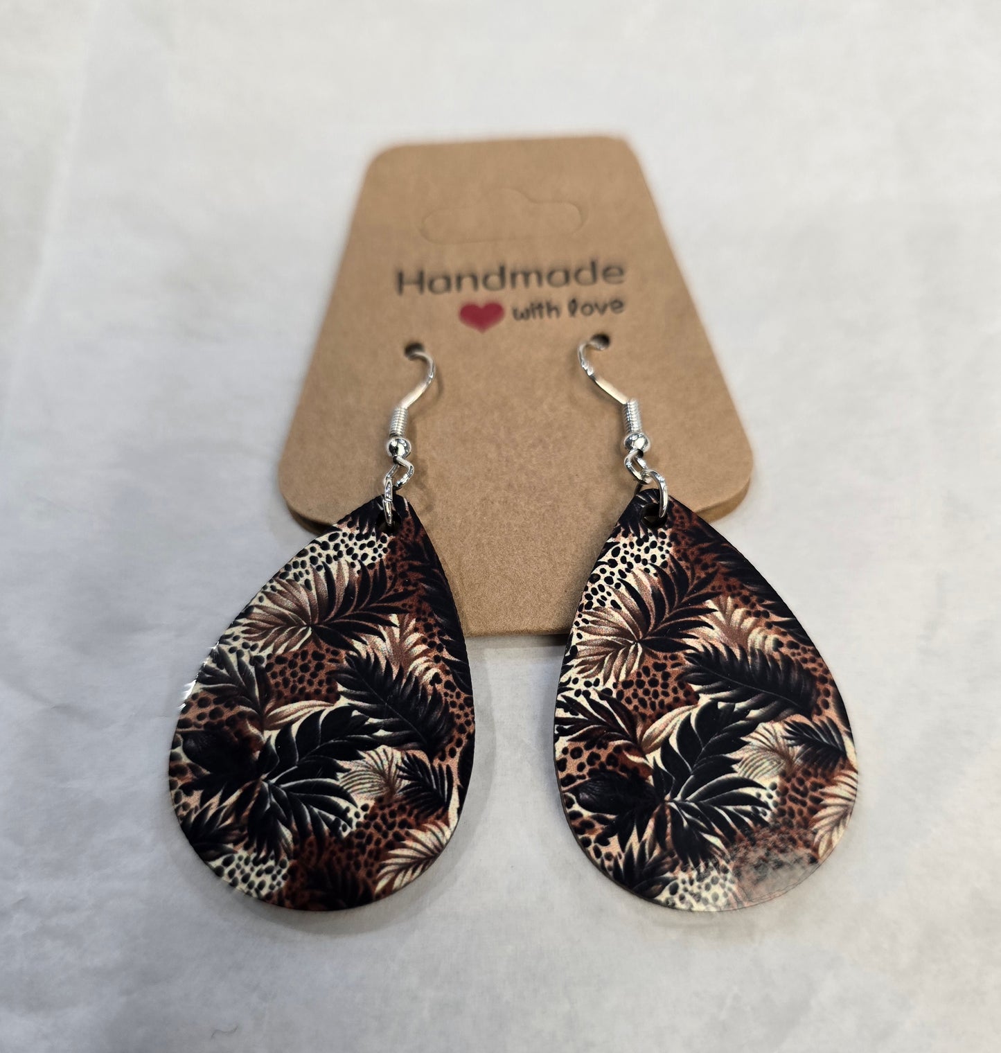 Orecchini Goccia Stampati Fantasia Natale