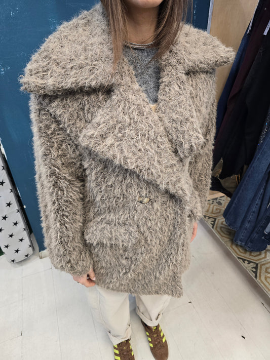 Cappotto Donna Bouclè Midi