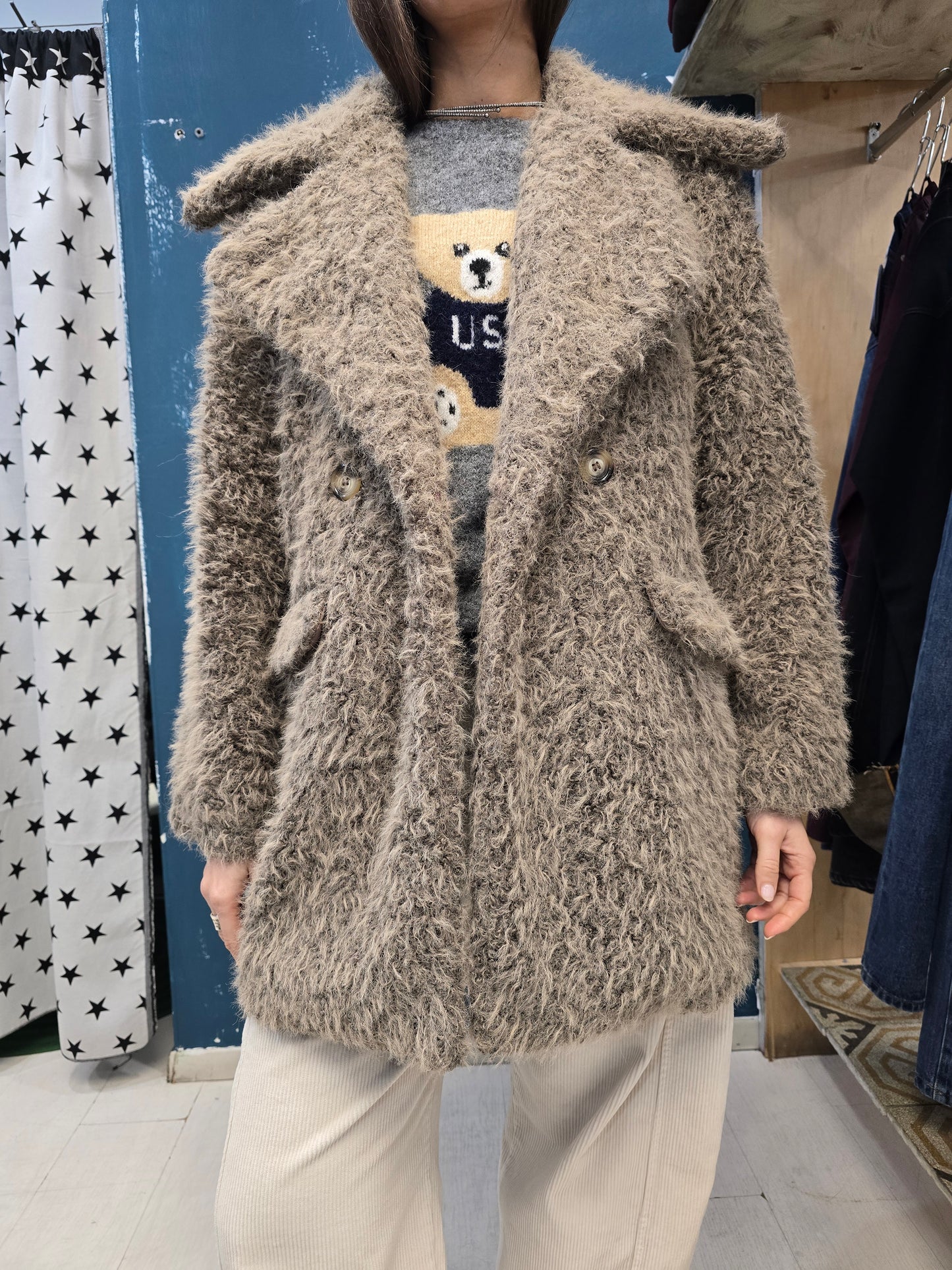 Cappotto Donna Bouclè Midi