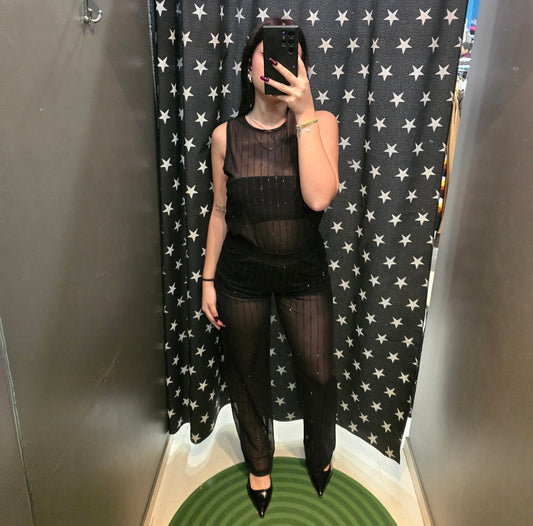 Pantalone Donna Tulle Lurex