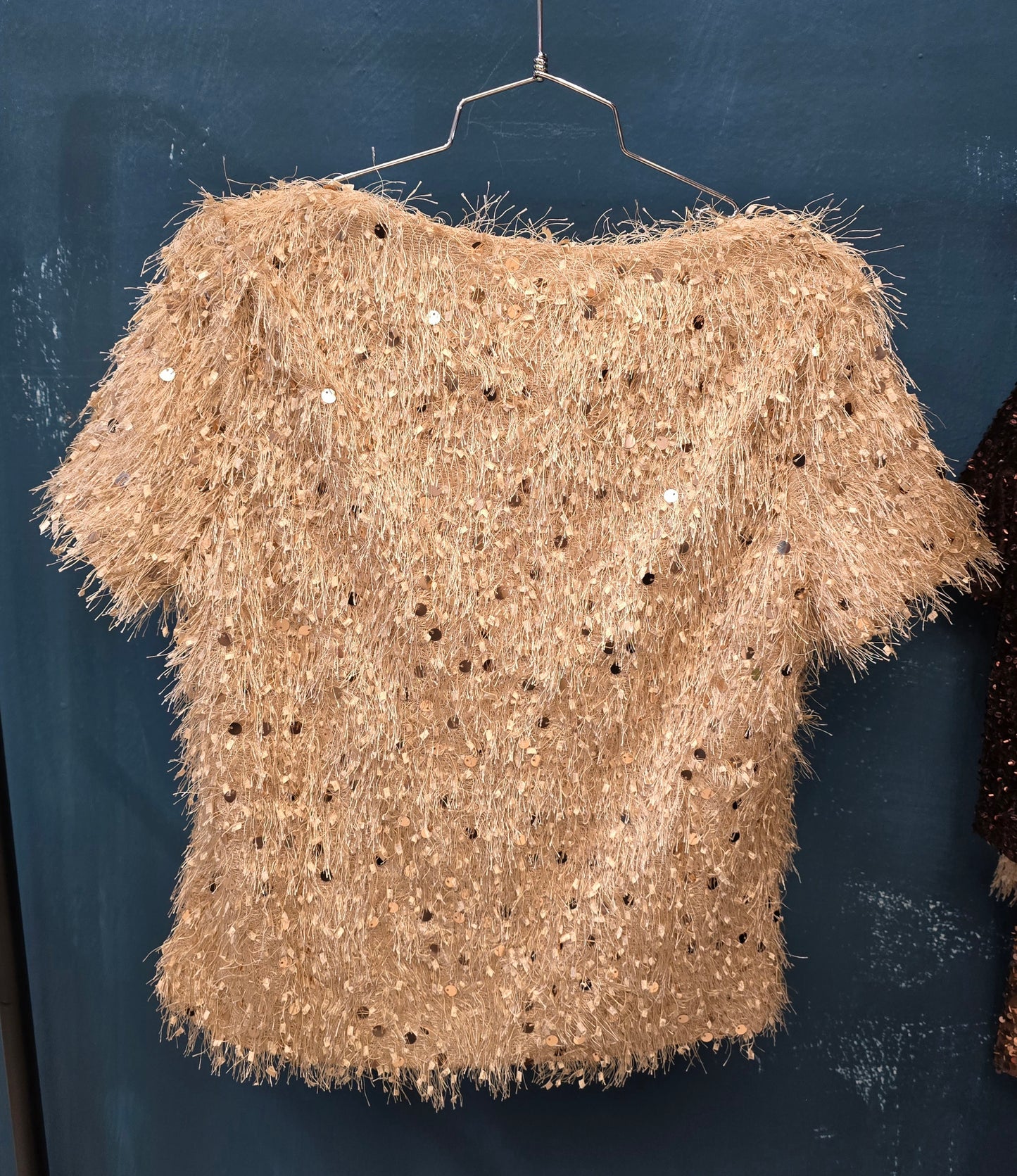 Blusa Donna Ecopelliccia Paillettes