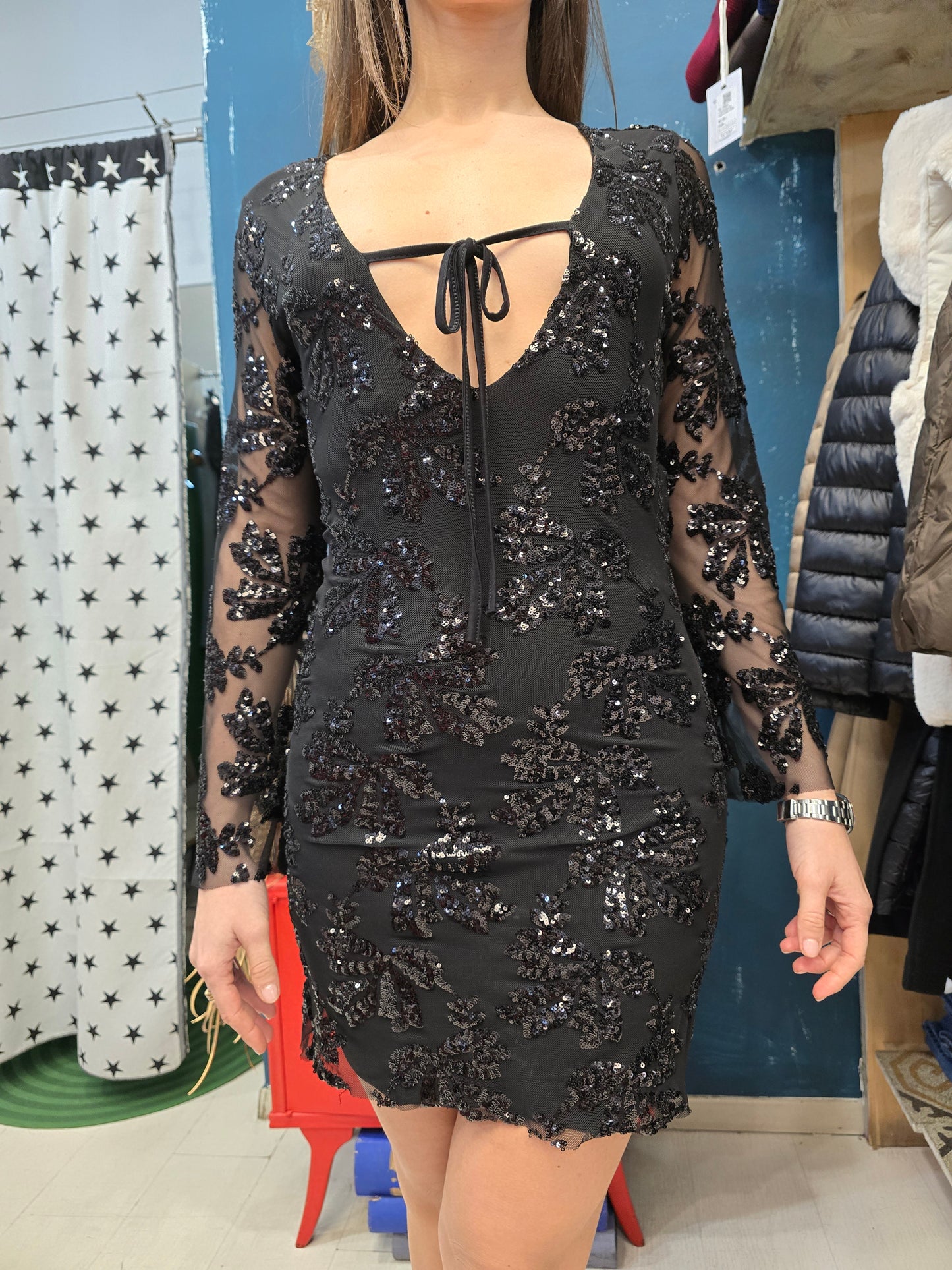 Abito Donna Paillettes Nero