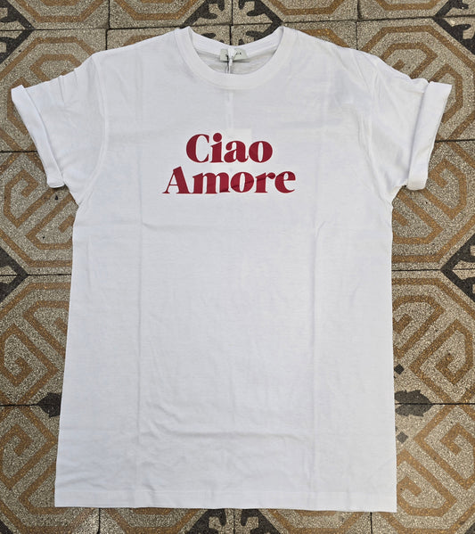 T-Shirt Over Paricollo Stampata