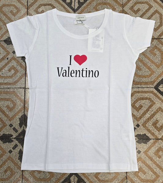 T - Shirt Donna Paricollo Stampata