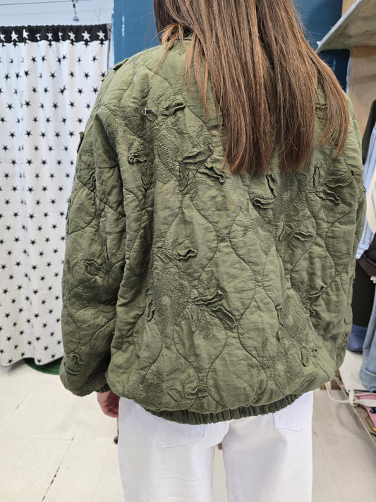 Bomber Donna Cotone Ricamato