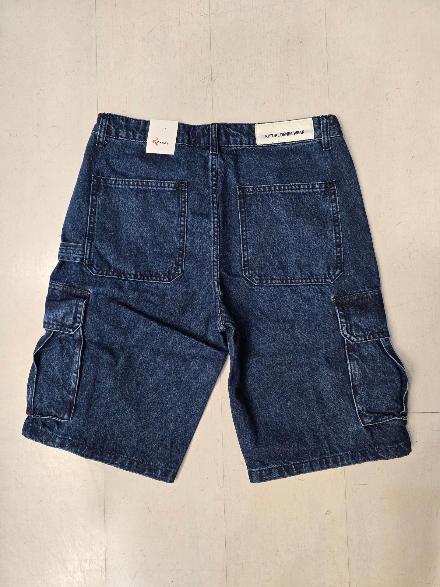 Bermuda Uomo Cargo Denim