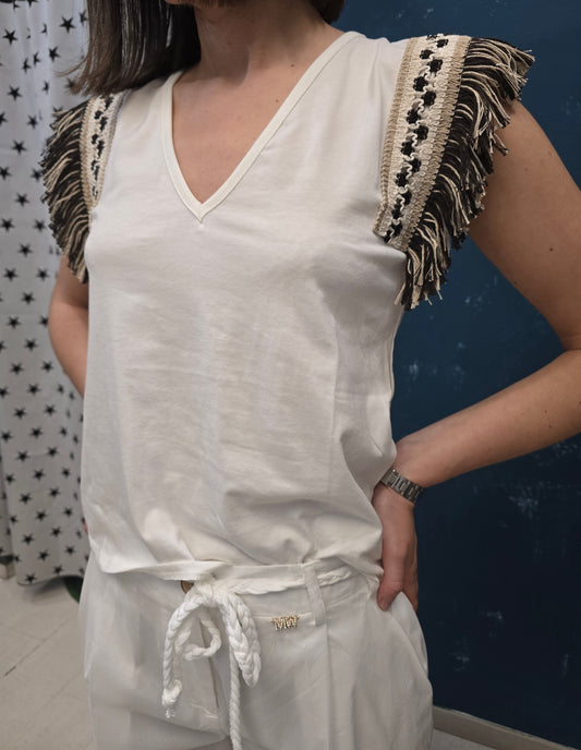 T- Shirt V Donna Passamaneria