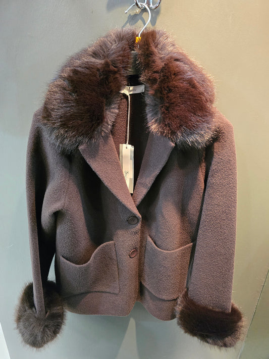 Cappotto Donna Corto Ecopelliccia