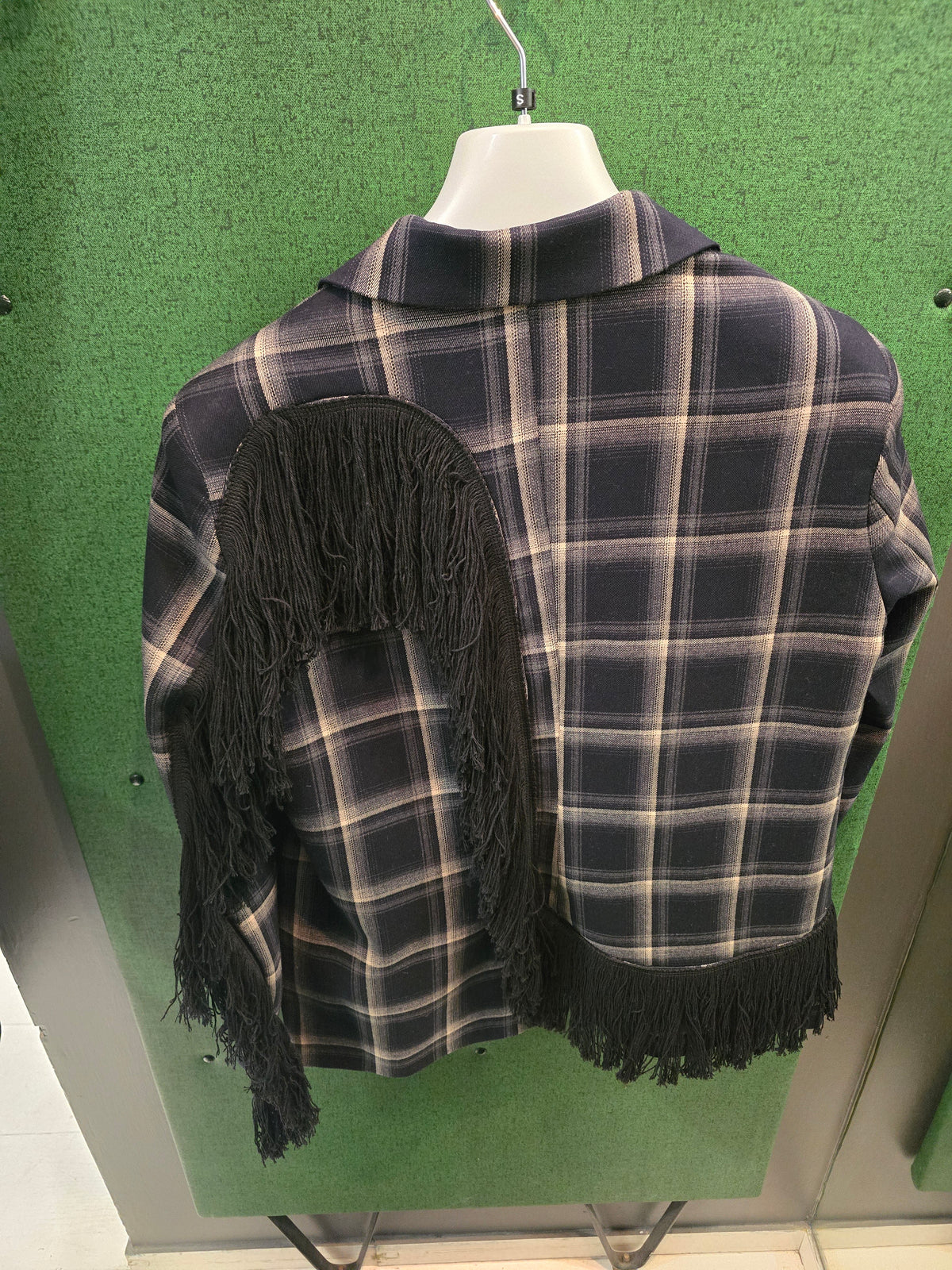 Blazer Donna Quadro e Frange