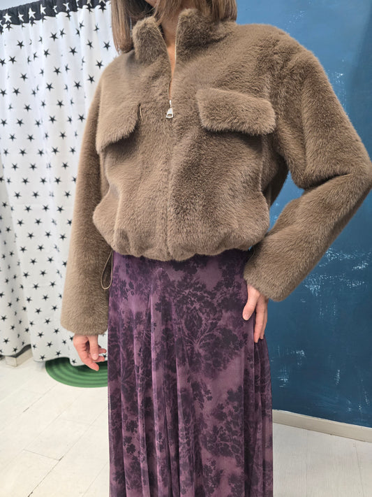 Pelliccia Eco Donna Cropped