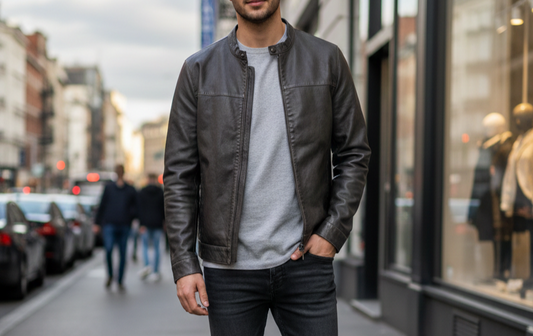 Giubbotto Uomo Biker Vintage