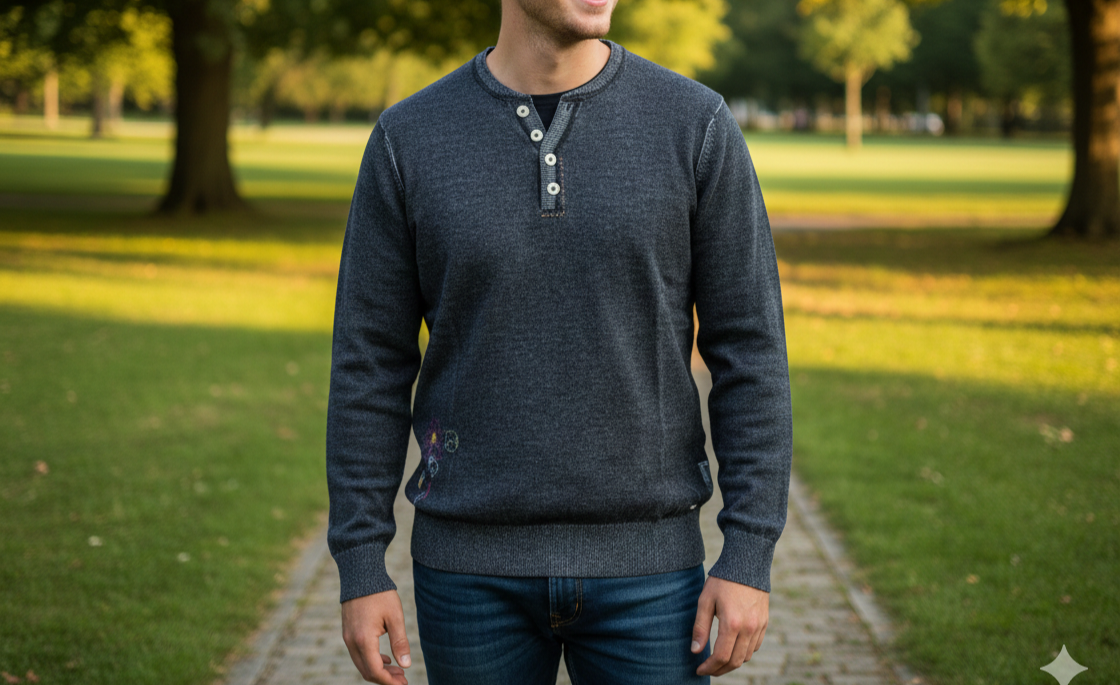 Maglia Uomo Cotone Serafino