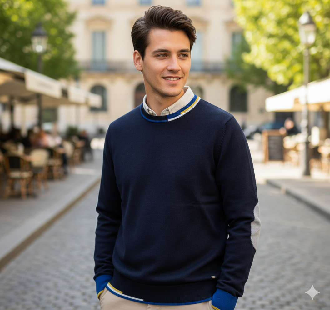 Maglia Uomo Paricollo Cotone