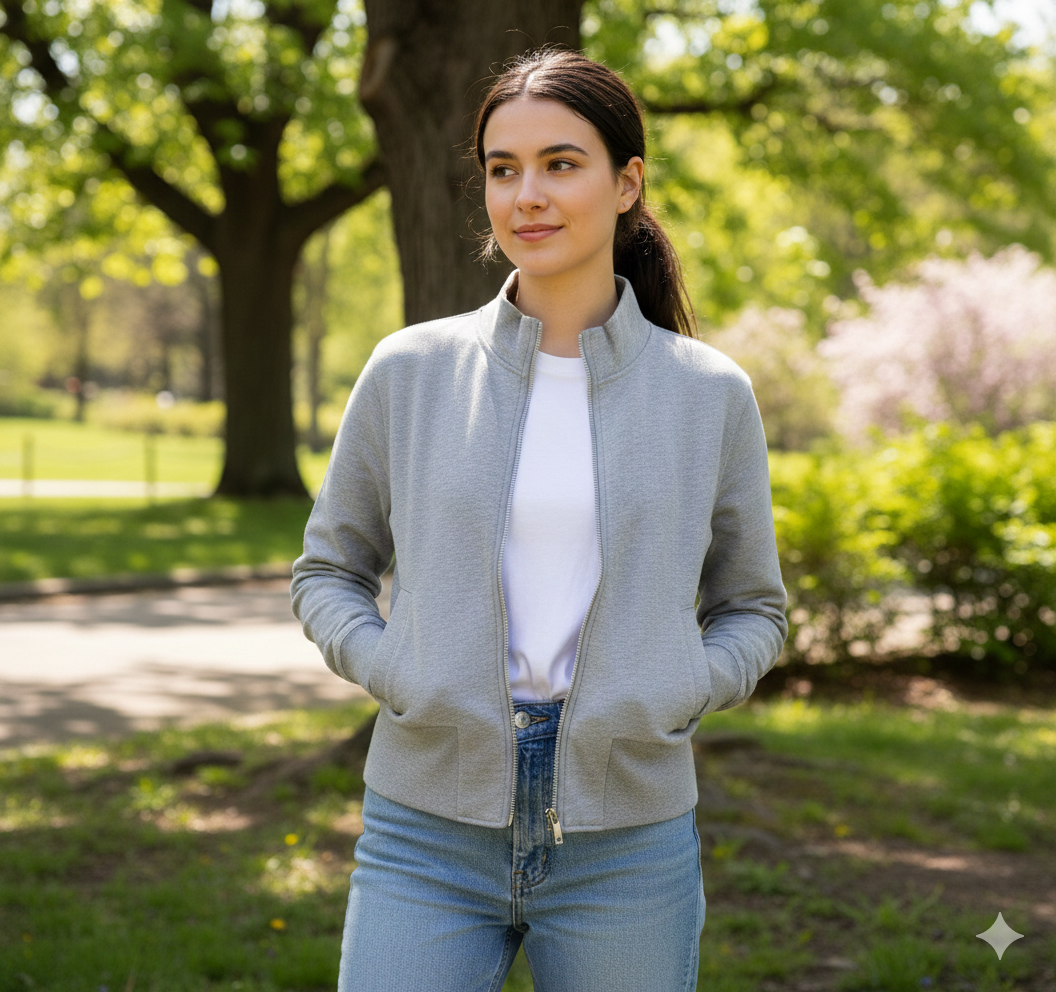 Felpa Donna Aperta Zip