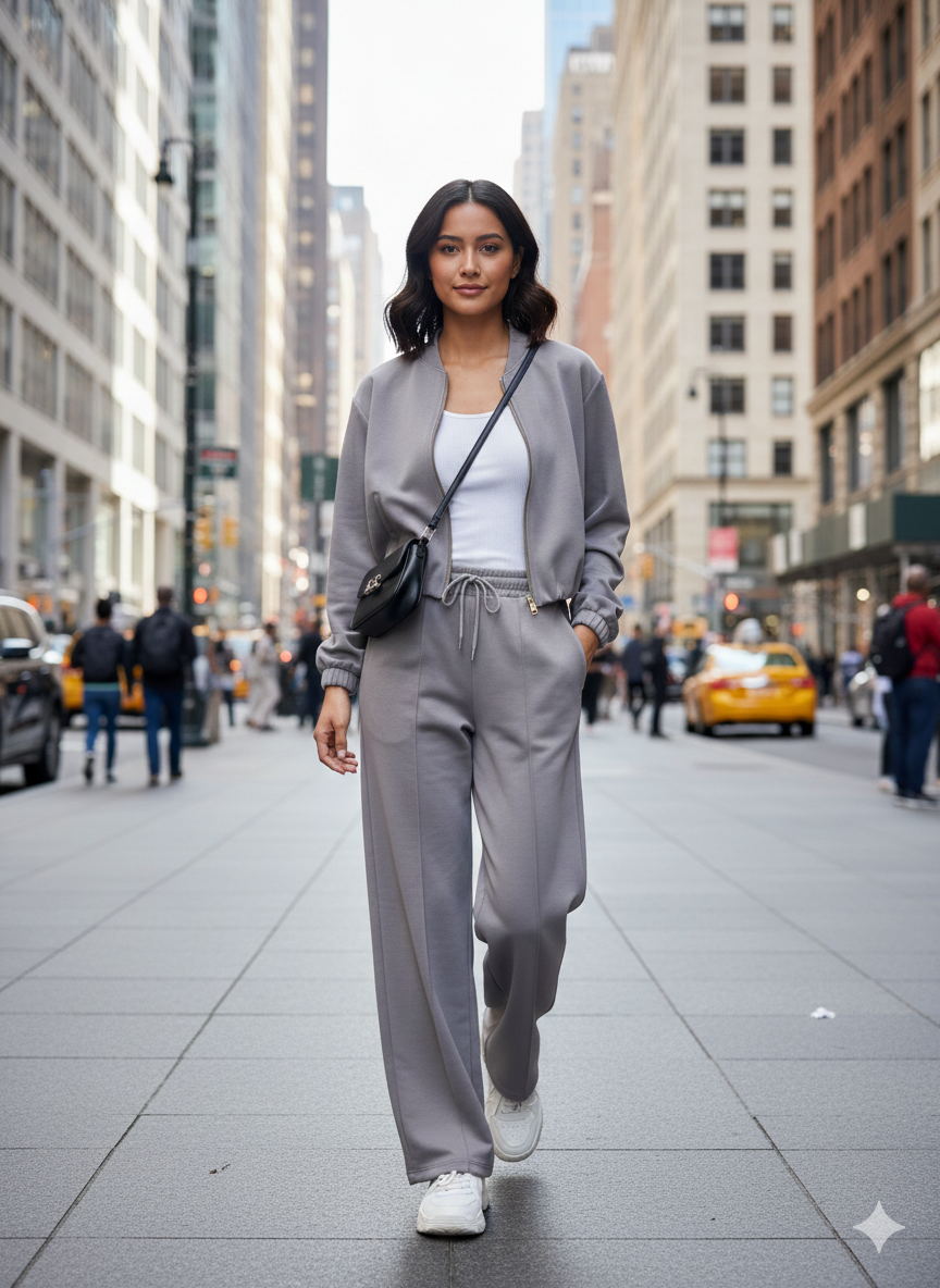 Completo Donna Bomber Pantapalazzo