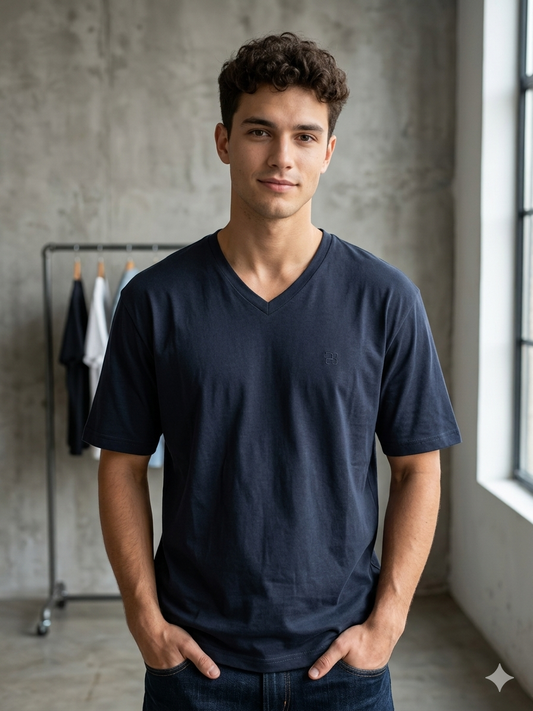 T-Shirt V Uomo Basic