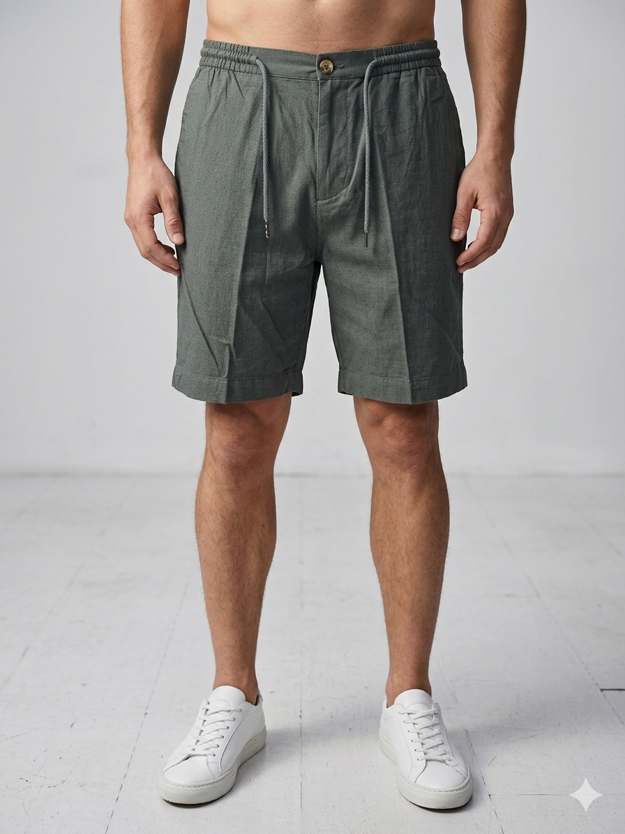 Bermuda Uomo Misto Lino
