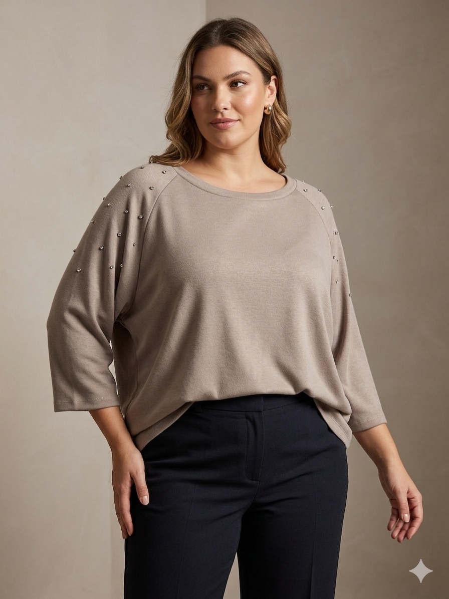 Felpa Donna Curvy Strass