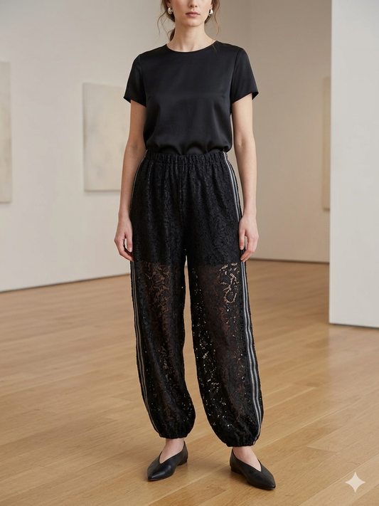 Pantalone Donna Pizzo Bande