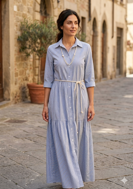 Abito Donna Chemisier Denim