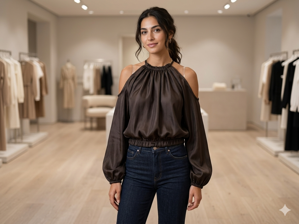 Blusa Donna Aperta Spalle