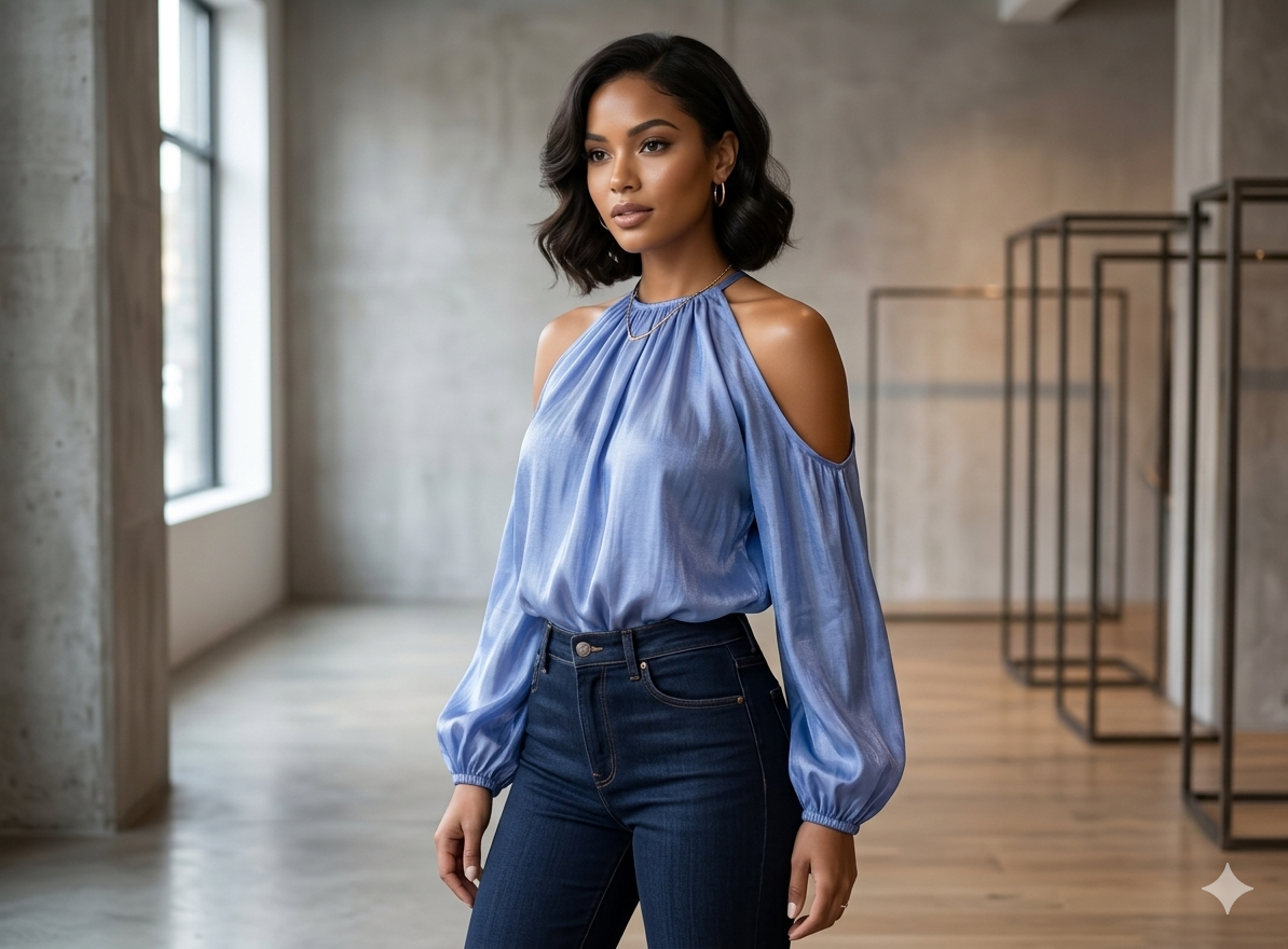Blusa Donna Aperta Spalle