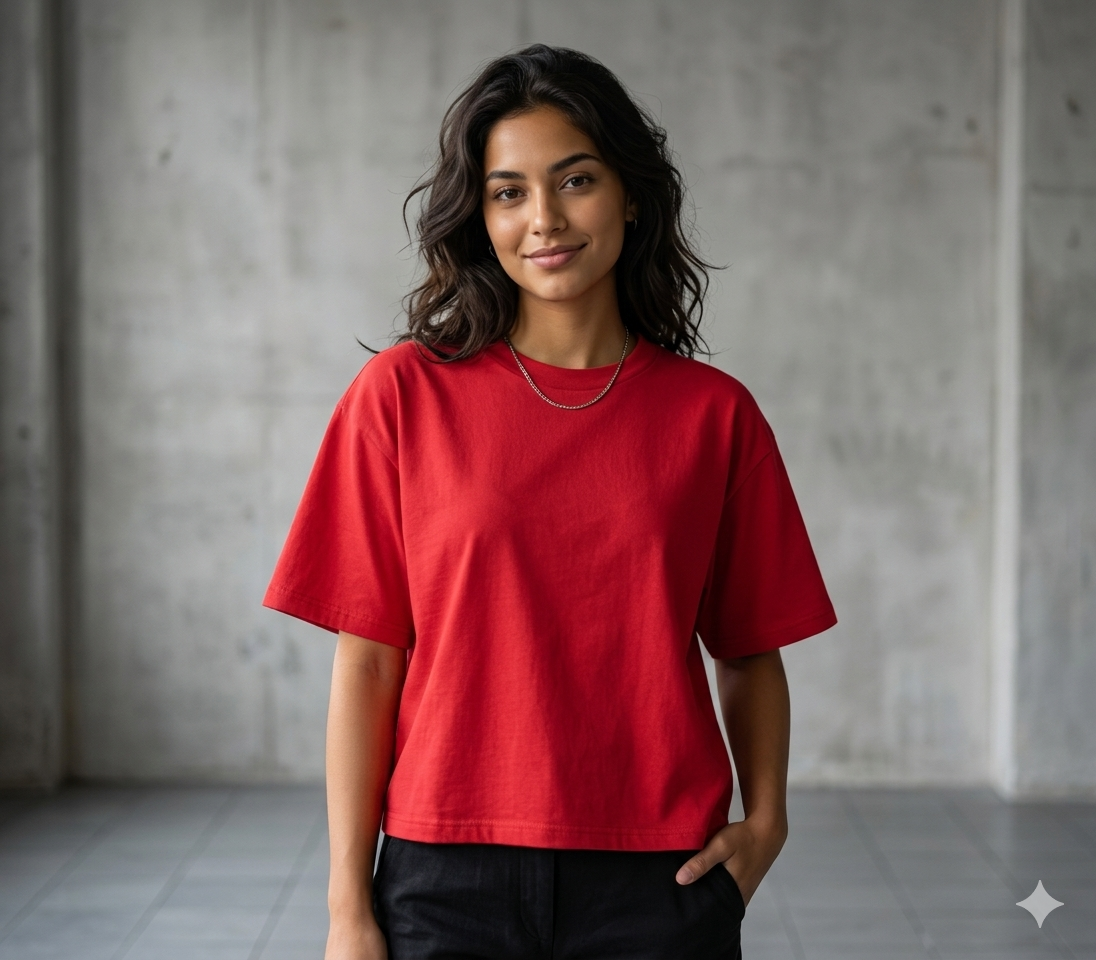 T-Shirt Paricollo Over Basic