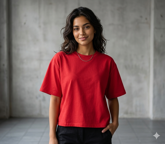 T-Shirt Paricollo Over Basic