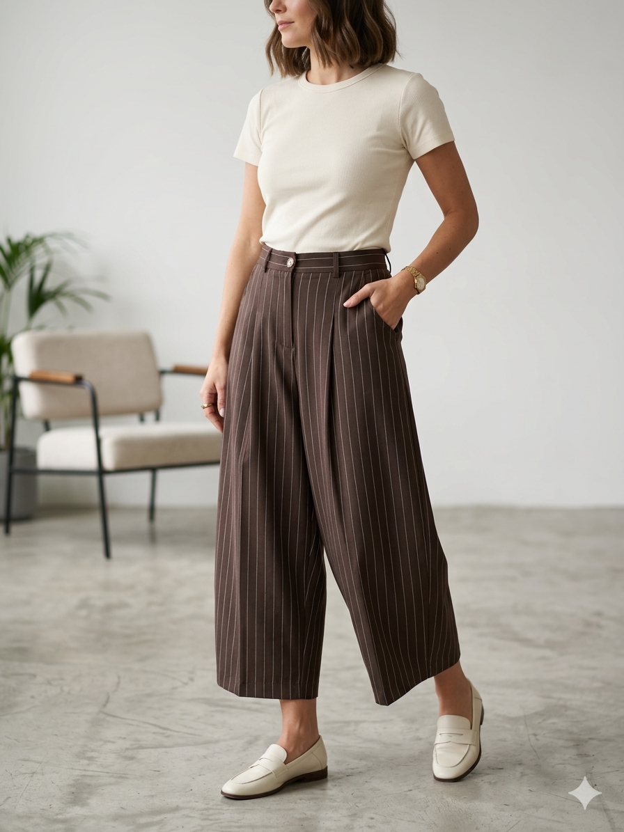 Pantalone Donna Gessato