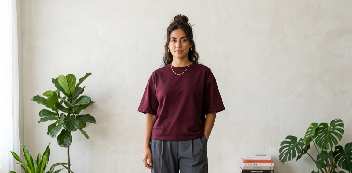 T-Shirt Paricollo Over Basic