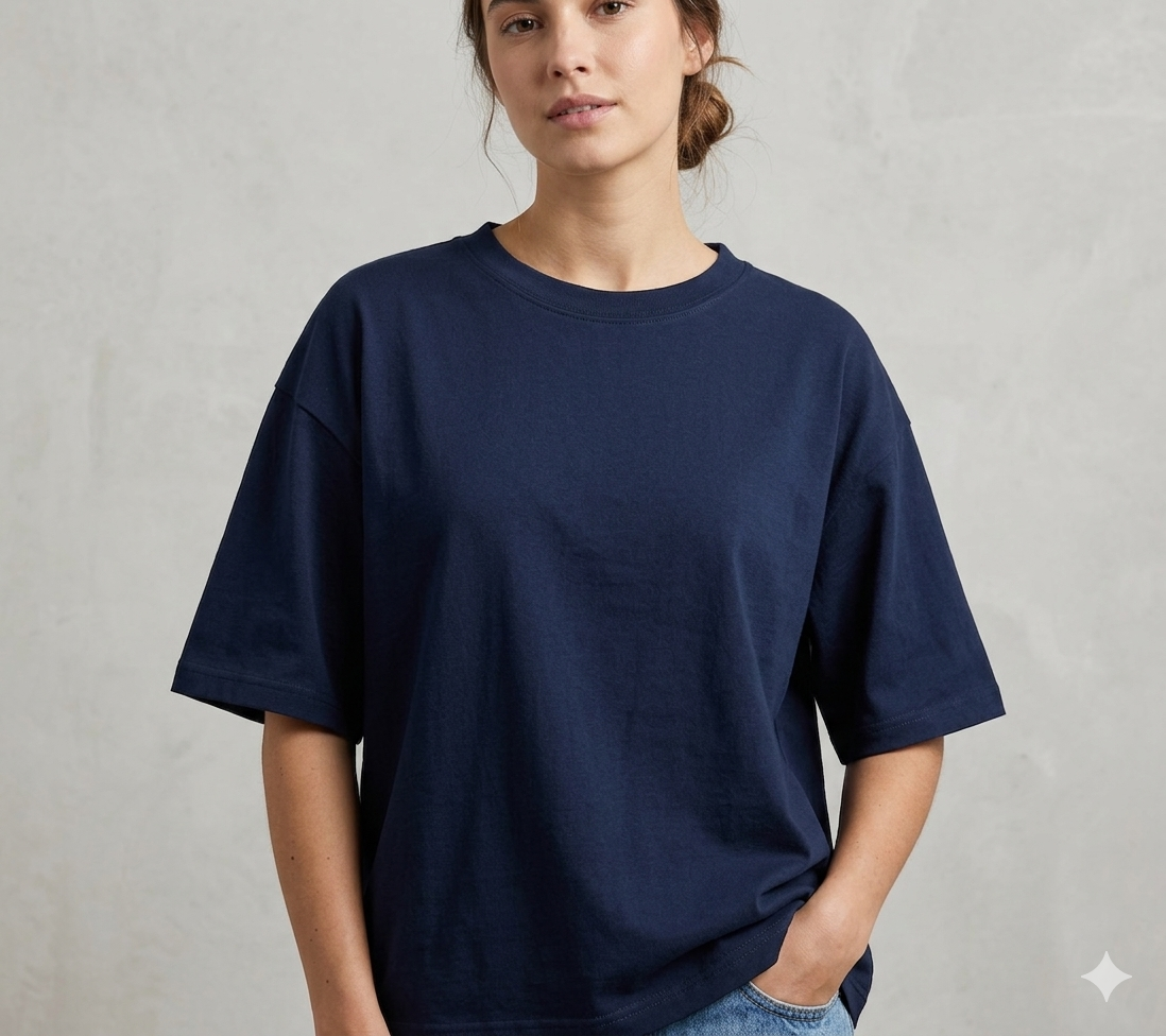 T-Shirt Paricollo Over Basic