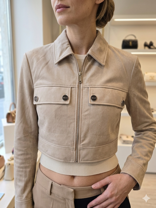 Giacca Crop Pelle