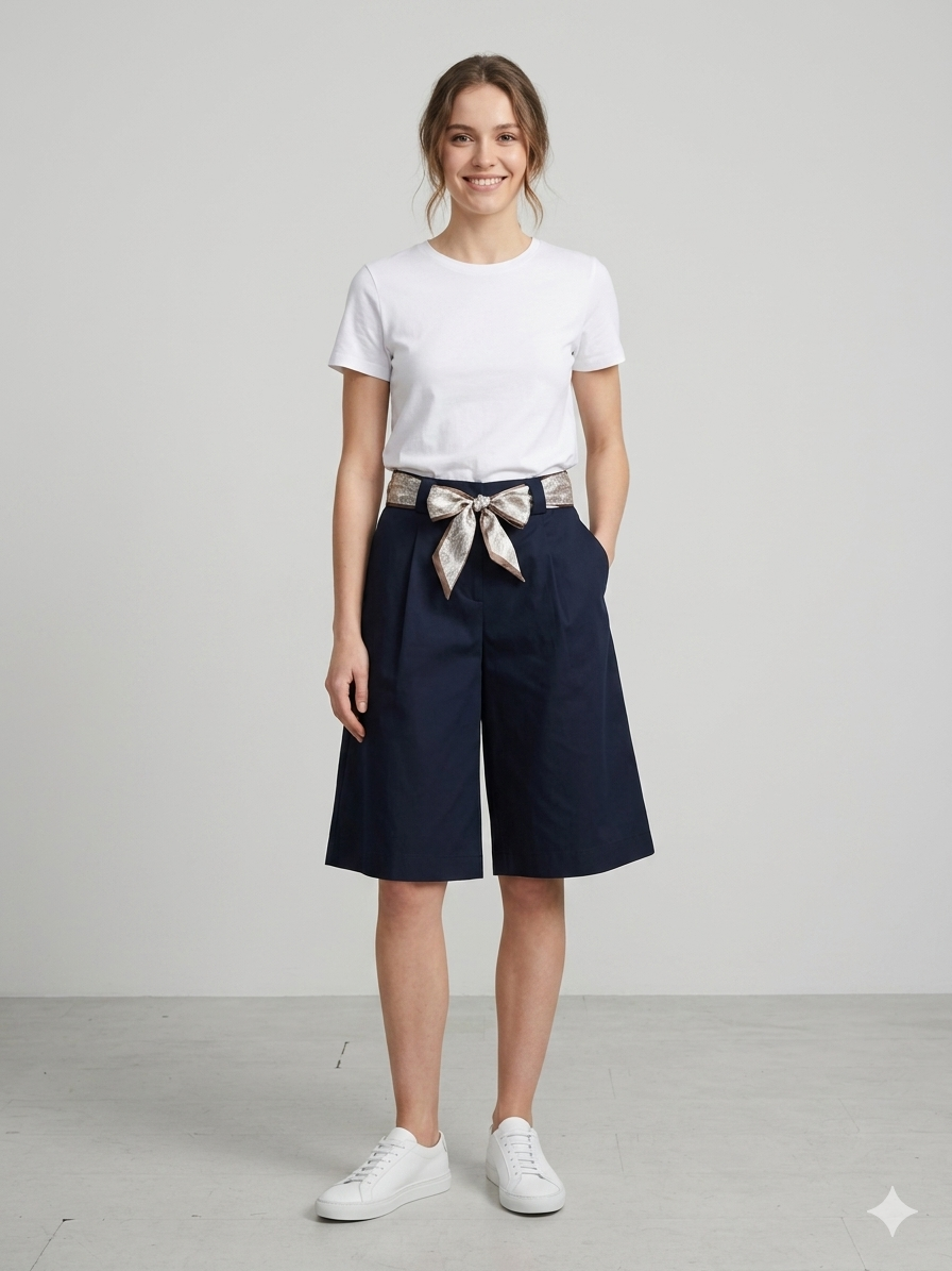 Bermuda Donna Cintura Raso